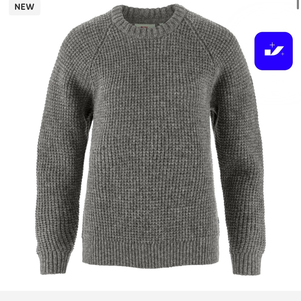 Fjallraven Gray ÖVIK WAFFLE KNIT nwt